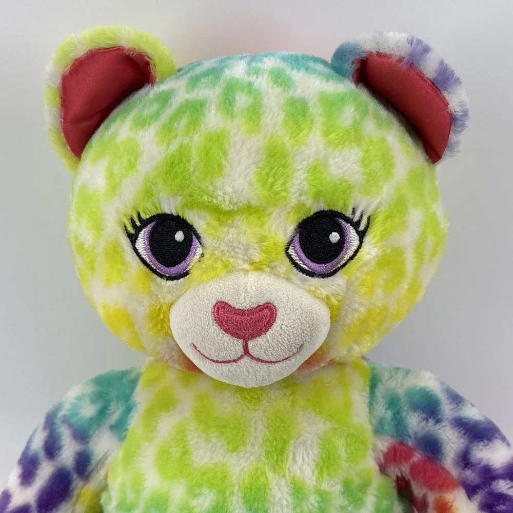 Build A Bear Workshop Lisa Frank Rainbow Multi-color Leopard Cheetah Cat